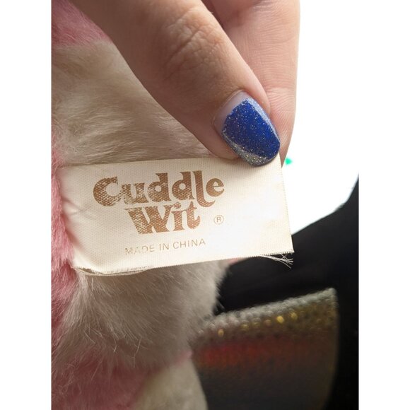 Vintage Cuddle Wit Pink Rabbit With Carrot Stuffed Animal 16" - Picture 3 of 5